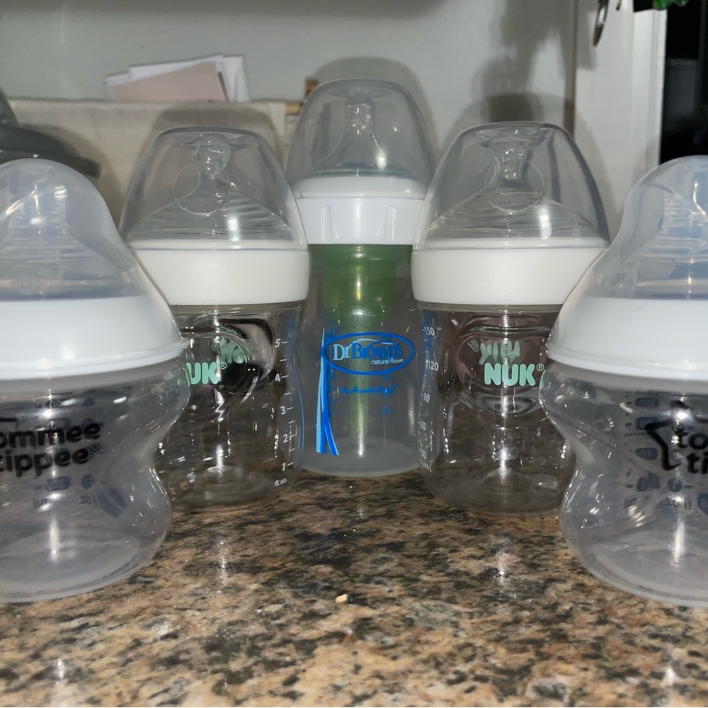 Dr. Brown's Anti-Colic, NUK Simply Natural, Tommee Tippee Baby Bottle lot